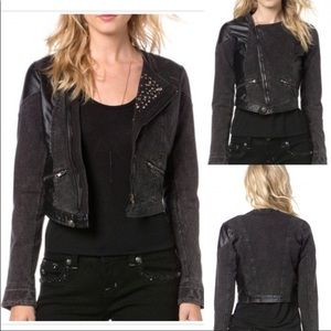 MISS ME  cropped studded jacket